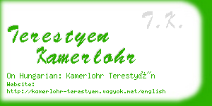 terestyen kamerlohr business card